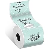 Phomemo Circle Thermal Label Compatible with M110/M100/M120/M150/M200/M220/M250 Label Maker, Sticker Round Thermal Label, 1.96" x 1.96"(50x50 mm), Black on Green