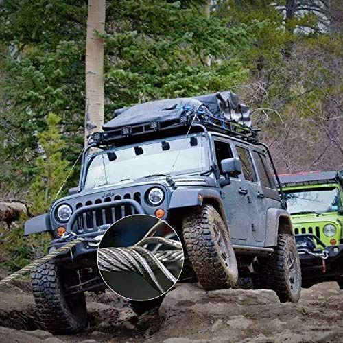 VEVOR Kit 13000LBS 12V Electric Winch with 26m/85FT Synthetic Rope, Black Wireless Remote Control, Powerful Motor Compatible with UTV ATV & Jeep Truck Wrangler, Orange - Image 4