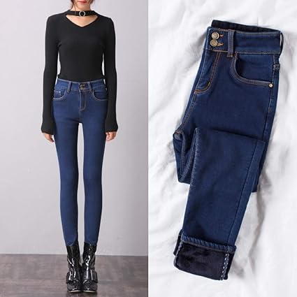 high waisted thick jeans