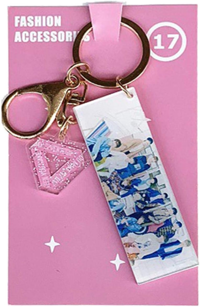 dyudyrujdtry Fashionable Kpop Blackpink GOT7 Twice SEVENTEE Acrylic Keychain Personalized Key Ring(None seventeen)