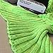 NOPTEG Mermaid Tail Blanket Crochet Mermaid Blanket for Adult and Kids, All Seasons Sleeping Blankets, Warm Soft Living Room Sleeping Bag,Birthday (Adult, Wave Green)