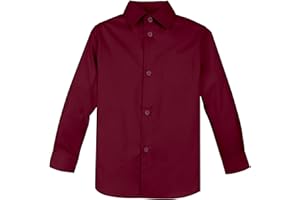 Spring Notion Boys' Long Sleeve Dress Shirt for Boys Kids Toddlers