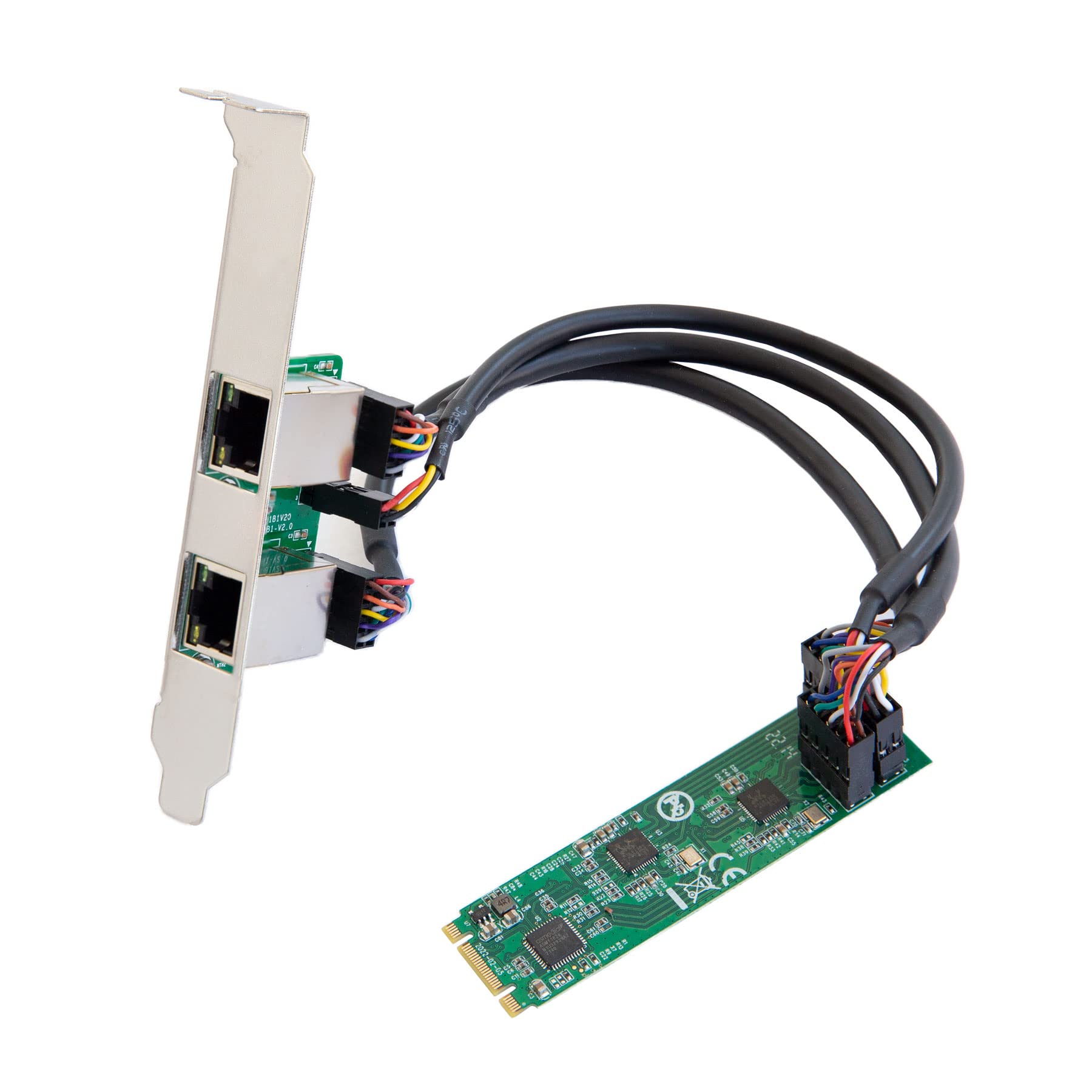 Dual 2.5 Gigabit M.2 M+B Key Ethernet Network Expansion Card