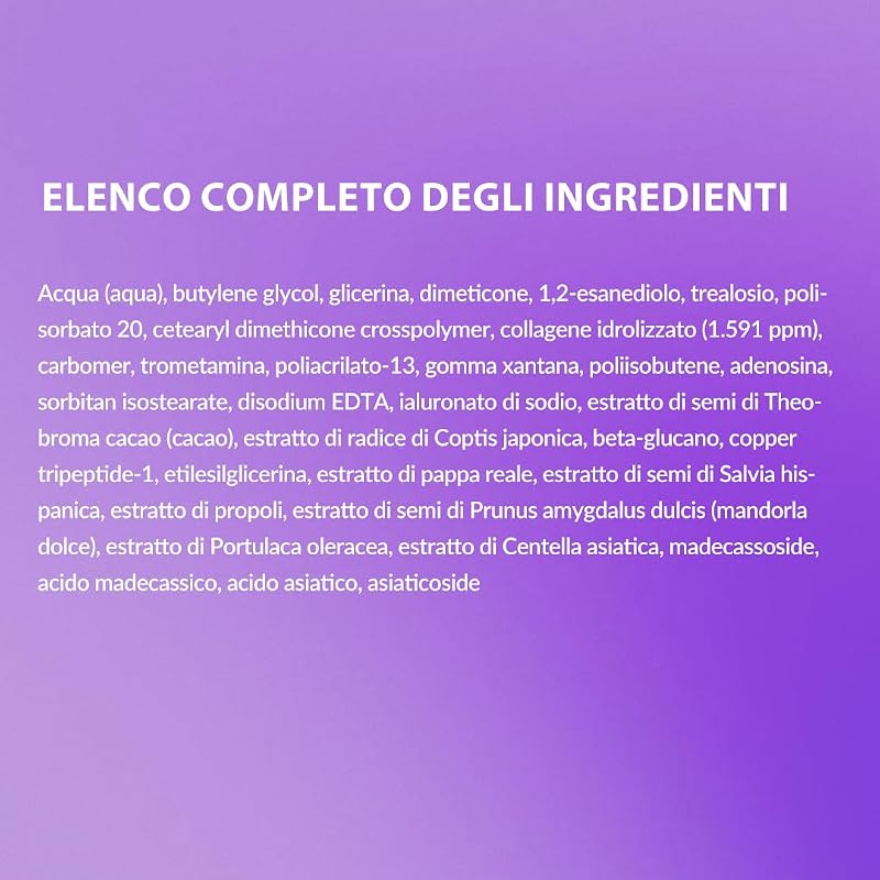Crema Power Lifting al Collagene (75 ml) Idratante Intensiva con 75% di Estratto di Collagene Marino, Cosmetica Coreana