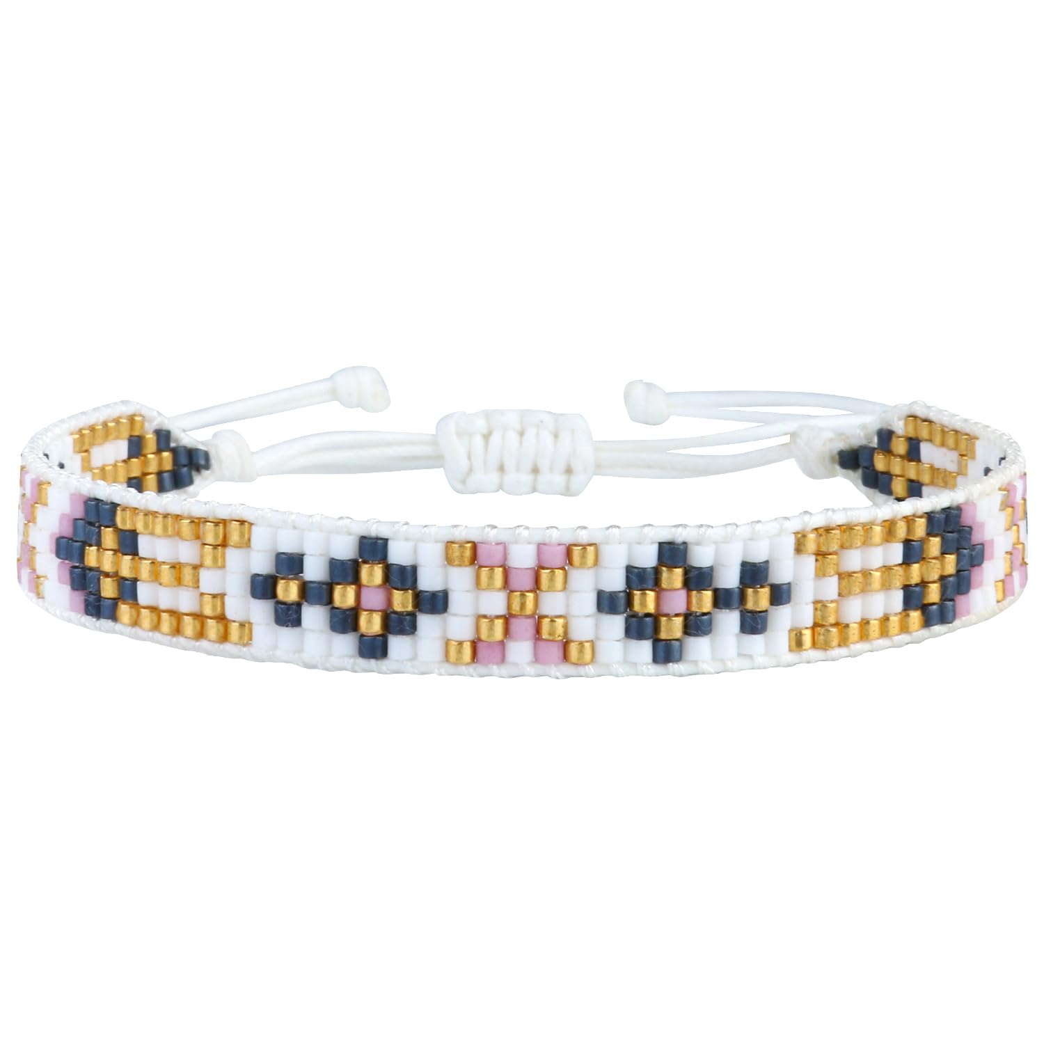 KELITCH Wax Rope Wrap Bracelets DIY Handmade Multi-Pattern Pearl Beaded New Friendship Bracelets Women/Girls Gift (Colorful 3O)