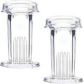 RGULICX Coplin Staining Jar with Glass Lid, 2 Pack 5 Slide Glass Staining Tank for Labs Laboratory School
