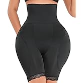 Trinorla Hip Padded Shapewear for Women High Waist Tummy Control Hip Enhancer Butt Lifter Panties, Black, Medium