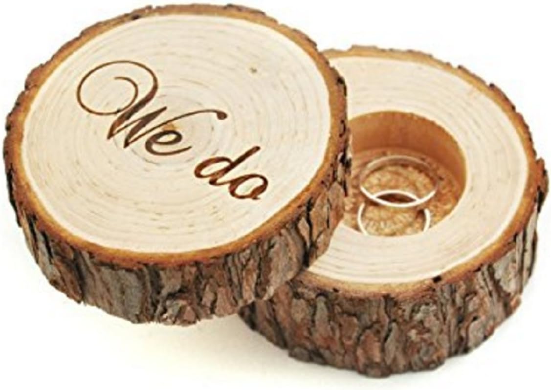 rainluckyrain Wedding Ring Box, We Do Ring Box, Wedding Ring Bearer Ring Holder, Rustic Wedding Keepsake