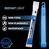 Cyalume SnapLight Blue Glow Sticks 6 Inch Industrial 8 Hour 20 Pack Made in view 2