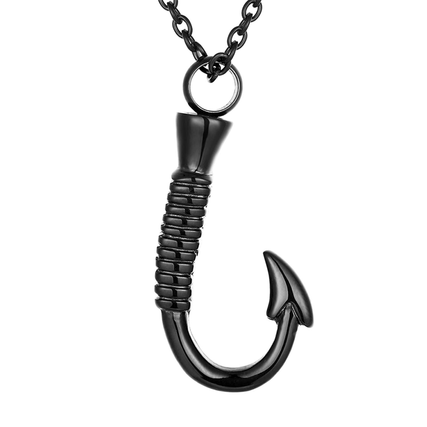 Buy Fish Hook Cremation Jewelry Ashes Urn Necklace Pet Holder Memorial