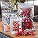 PACA 100 Resealable Smell Proof Bags - White Clear Plastic Foil Metallic Mylar Pouch Bag Airtight Flat Zipper for Food, Candy, Herbs & Spice Storage, (4 x 6)
