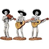 Lemax Spooky Town Skeleton Mariachi Band Figurine, Set of 3, #12884