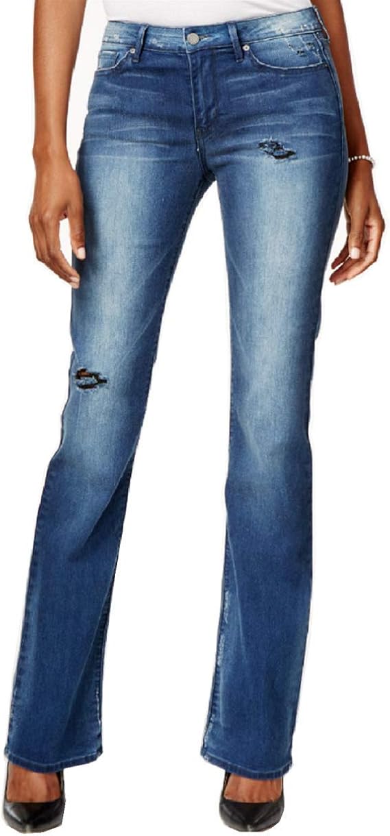 Calvin Klein Jeans FlareLeg Ripped Jeans Size 31 x 32 at Amazon Women