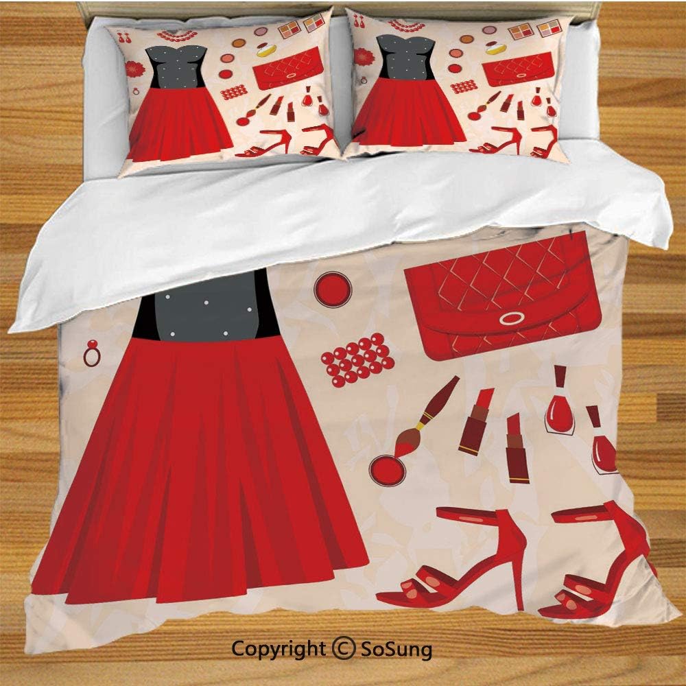 Best Feminine High Heels Makeup Bedding Sets/Duvet Covers