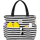 HOMESPON Large Waterproof Beach Bag for Women Sandproof Tote Bag Pool Bag with Zipper and Pockets for Travel Vacation Gym