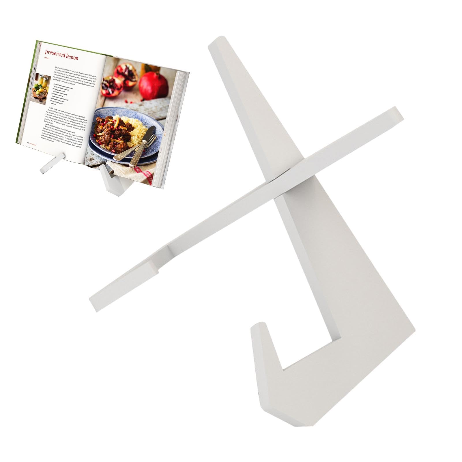 Recipe Book Stand,Wooden Recipe Holder,Stable Cookbook Stand,Recipe Book Holder for Display,Cookbook Holder for Kitchen,Multifunctional Book Stand for Recipe,Book,Tablet