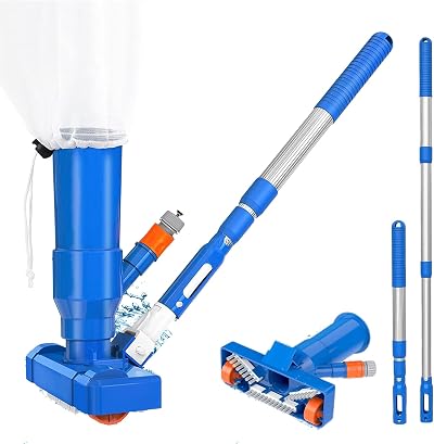 Eophmi Pool Vacuum Cleaner 40in Aluminium Pole Cleaning Kit Hot Tub Spa