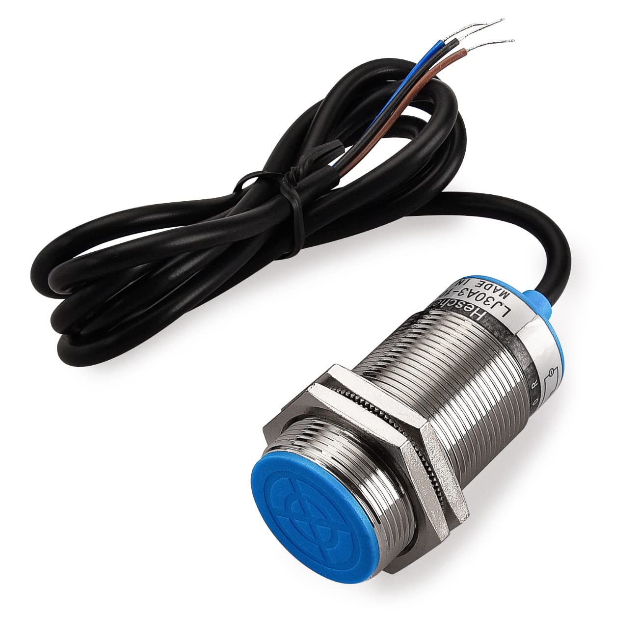 Heschen M30 Inductive Proximity Sensor Switch Shield Type LJ30A3-10-Z/BY Detector 10mm 10-30VDC 200mA PNP Normally Open(NO) 3 Wire