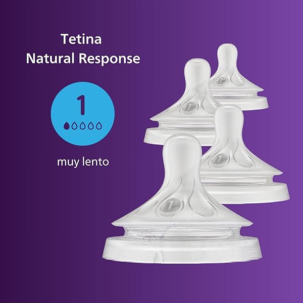 PHILIPS AVENT NATURAL RESPONSE NIPPLES, EXTRA SLOW FLOW (FLOW 1), 4-PACK, SCY961/44