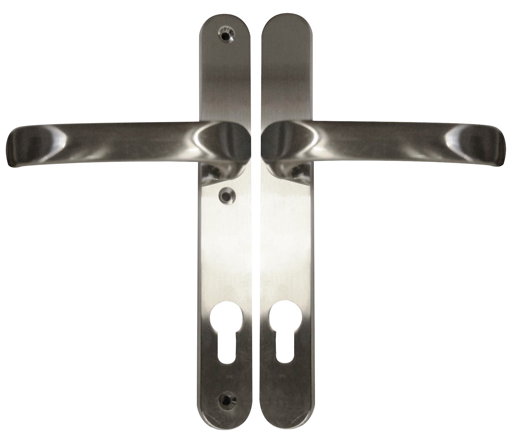 ALPERTEC Slim Frame Set Door Fitting Door Fitting Square 92 mm, 8 mm, – Handle, Stainless Steel Colour, 40320010