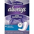 Always Xtra Protection Regular Daily Liners, 50 Count (Pack of 3)