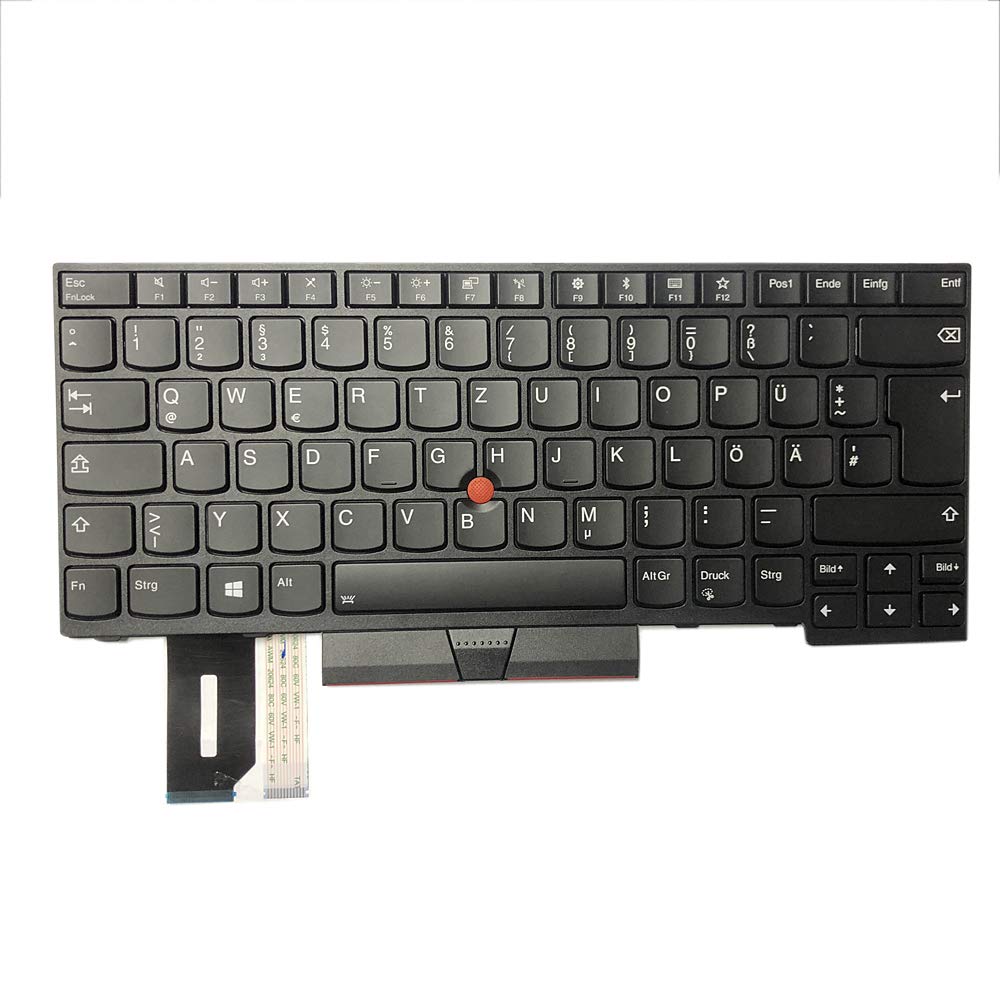 Gintai German Keyboard QWERTZ Backlit for Lenovo Thinkpad L380 L390 E480 L480 T480S E485 E490 L490 T490 E495 T495 01YP292 SN20P33122 01YP372 SN20P33202 01YP452 SN20P33282 PK131663B13 01YP532 SN20P3336