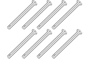 uxcell 8Pcs 3/16" x 2" Single Hole Clevis Pins, 304 Stainless Steel Flat Head Clevis Pins Hitch Pin for Trailer Latch, Mechan