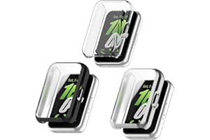 FCMEDZI Screen Protector Accessory Compatible for Samsung Galaxy Fit3, Smart Bracelet Soft TPU Slim Full Coverage Protective Case Cover (Pack of 3)