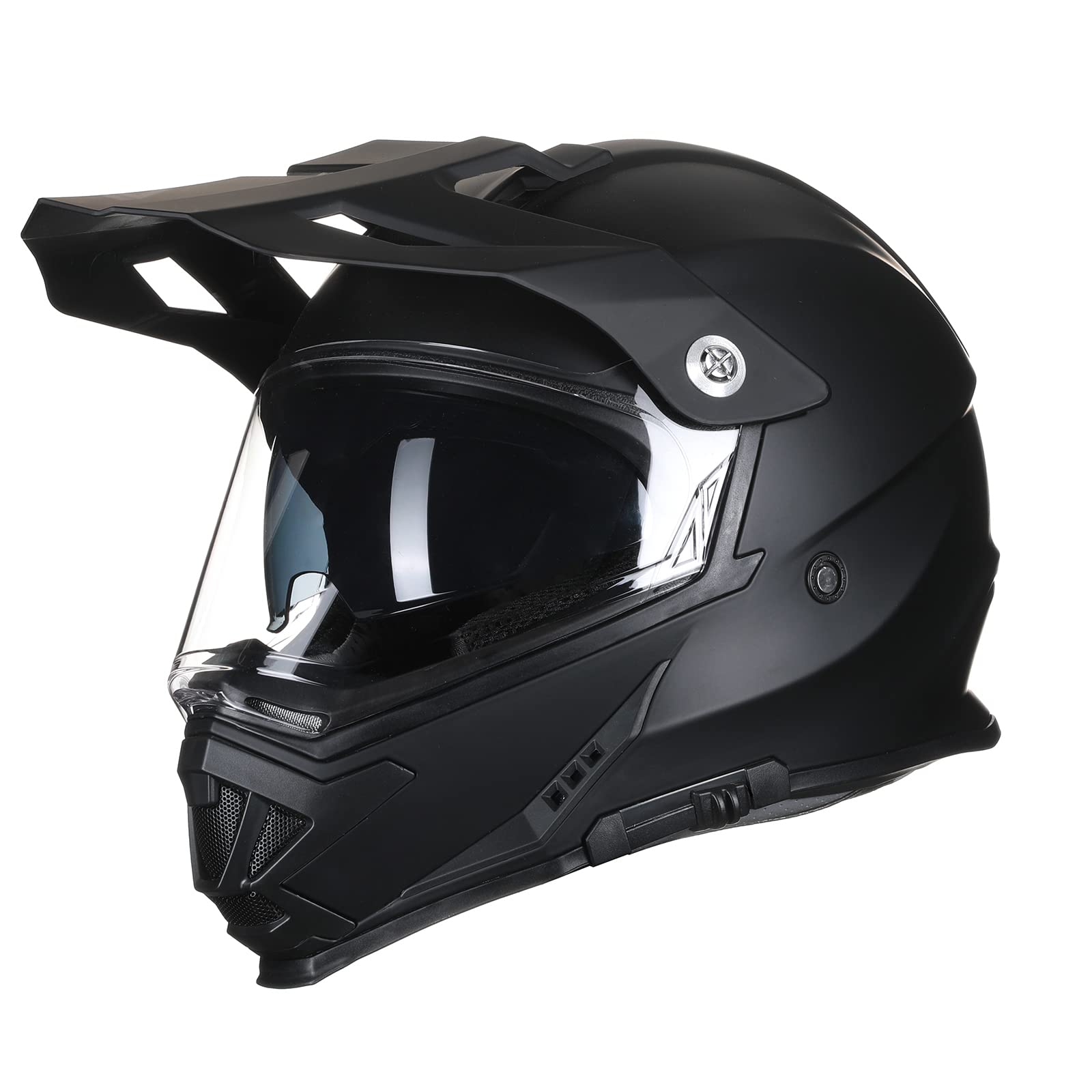 TRIANGLE Motorcycle Helmets Dirt Bike ATV Dual Sports Full Face Helmet for Adults with Tinted Sunshield DOT Approved