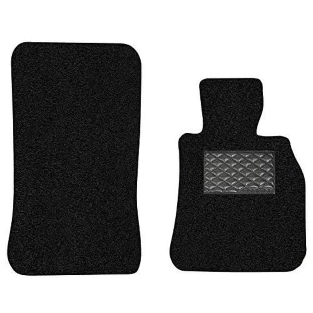 Nicoman Spaghetti All-Weather Fully Tailored Car mats Fit【1-Series Hatchback 3&5 Doors E81/E87 Year 2004-2012】(Front Set 2-Piece,Black)