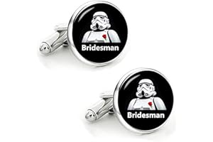Kooer Classic Wedding Cufflinks Personalized Star Cuff Links Jewelry Gift For Groom Best Man Groomsman Bridesman
