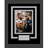 Framed Jason Kelce Travis Kelce Dual Facsimile Laser Engraved Signature Auto Chiefs Eagles 11x14 Football Photo