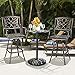 Yaheetech Set of 2 Outdoor Cast Aluminum Patio Chair 360 Degree Swivel Bar Stool Patio Furniture Antique Copper Design