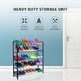 1ABOVE 5 Tier Heavy Duty Shoe Rack Organiser Black</br> view 5