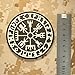 Vegvisir Viking Patch PVC Compass Norse Patch Compatible with Velcro PVC Patches for Backpacks,Viking Patches for Vest,Viking Morale Patch,Vikings Patch,Tactical Patches (Black White Glow Dark)
