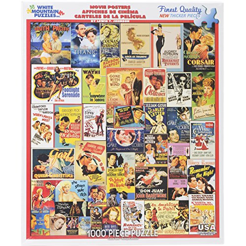 White Mountain Puzzles - Classic Movie Posters - 1,000 Piece Jigsaw Puzzle