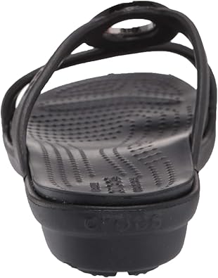 crocs women's sanrah metal block slide sandal