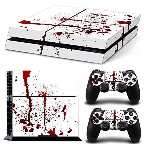 NDAD Skin Decal Stickers Covers for Sony PS4 Red White