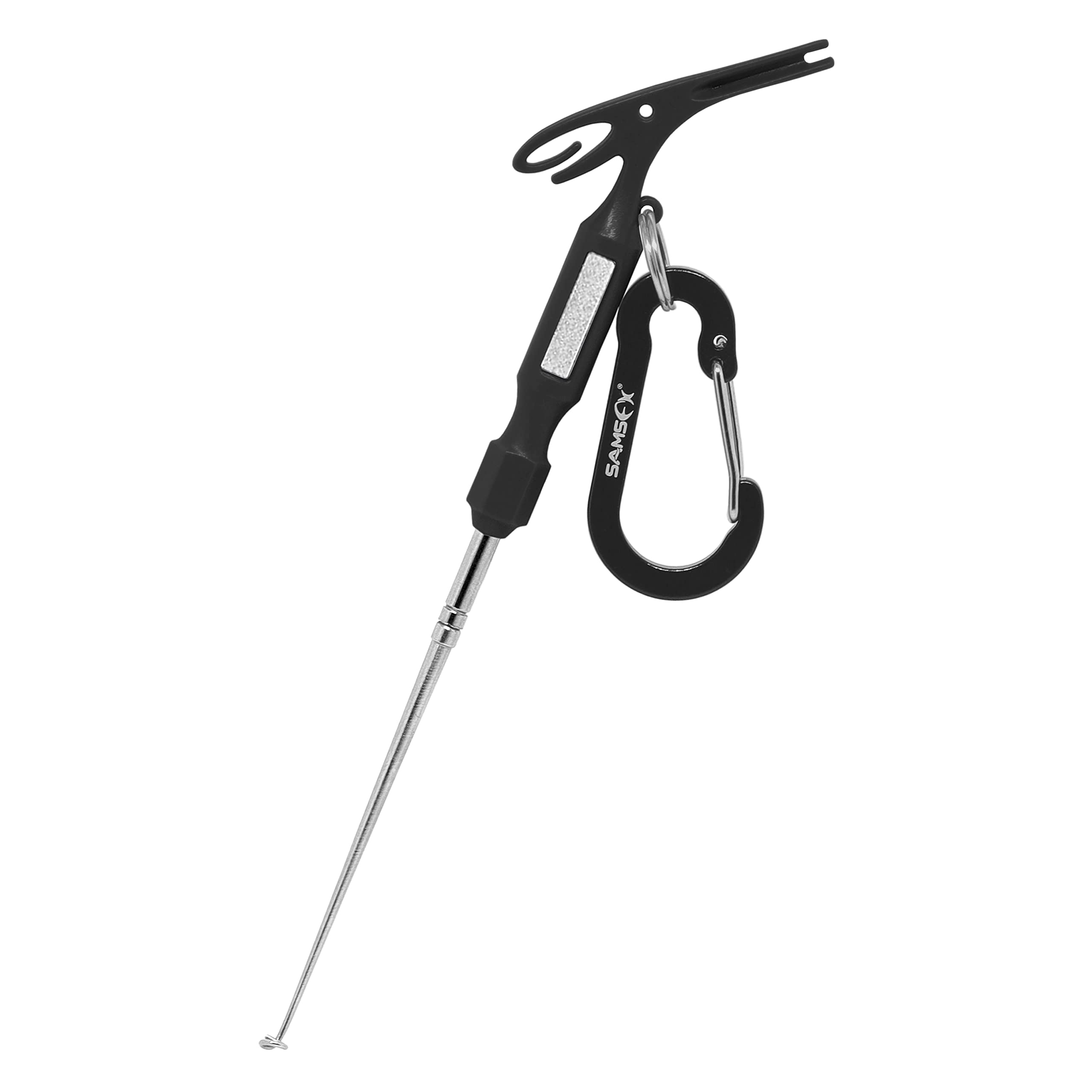 SAMSFX Fishing Loop Tyer and Quick Knot Tool Fishing Hook Remover Tools (Black Handle)
