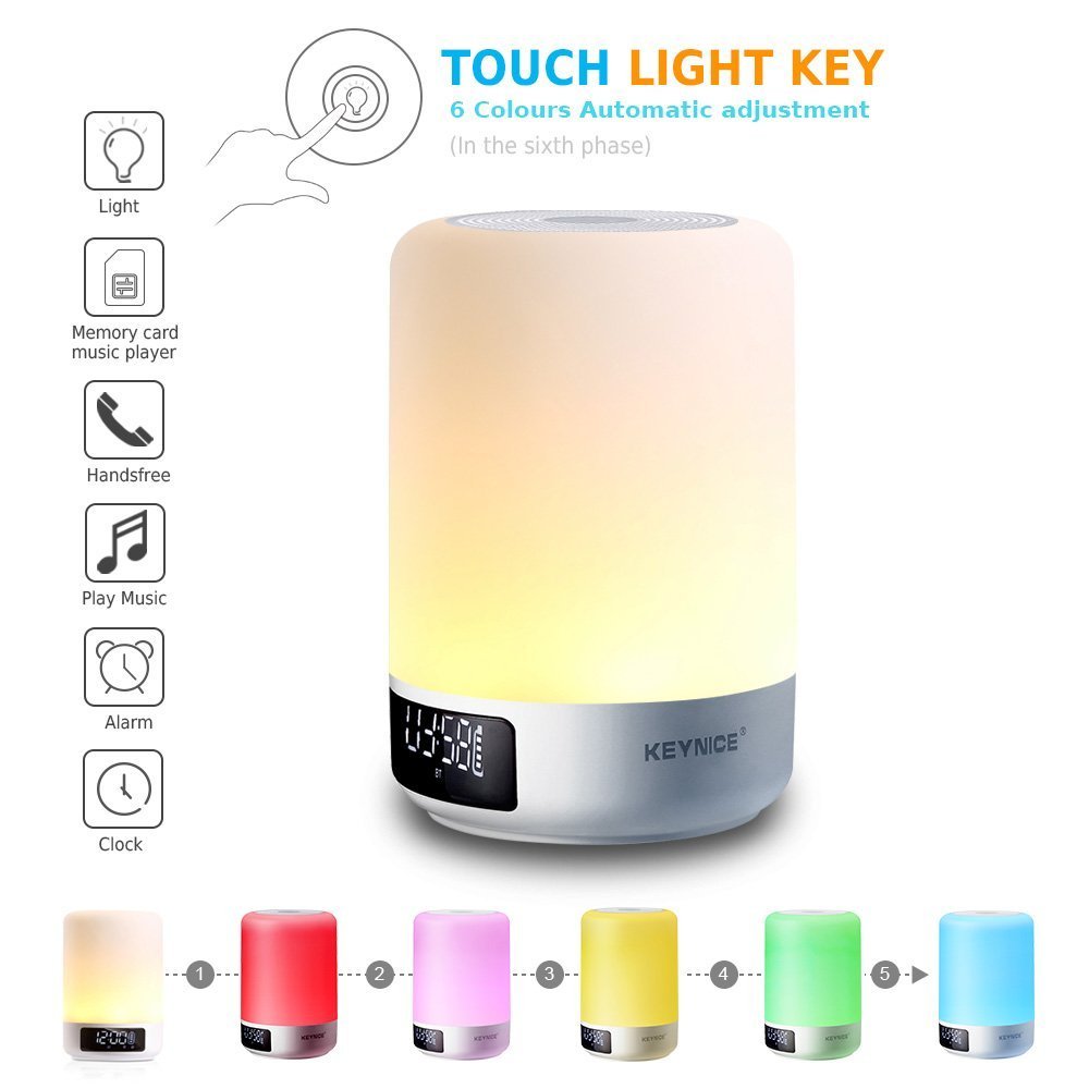 Ultima versión Keynice lamparita de noche lámpara de mesa con sensores táctiles