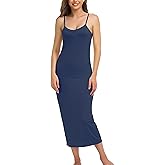 Vlazom Women Full Slips Sexy Soft Slip Dress for Under Dress Spaghetti Strap Cami Slip Chemises V Neck Negligee S-3XL