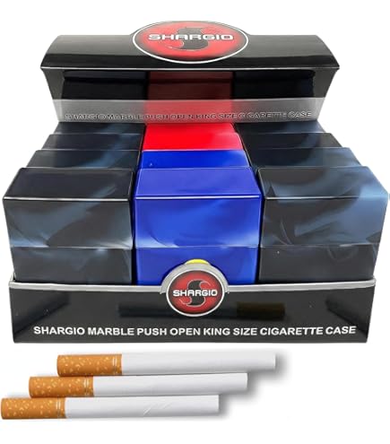 marble cigarette box Amazon.com: Flip Top Marbled Cigarette Case (Box of 12) (For King Size  Only) with FESS Velvet Bag with Drawstring … : Health & Household