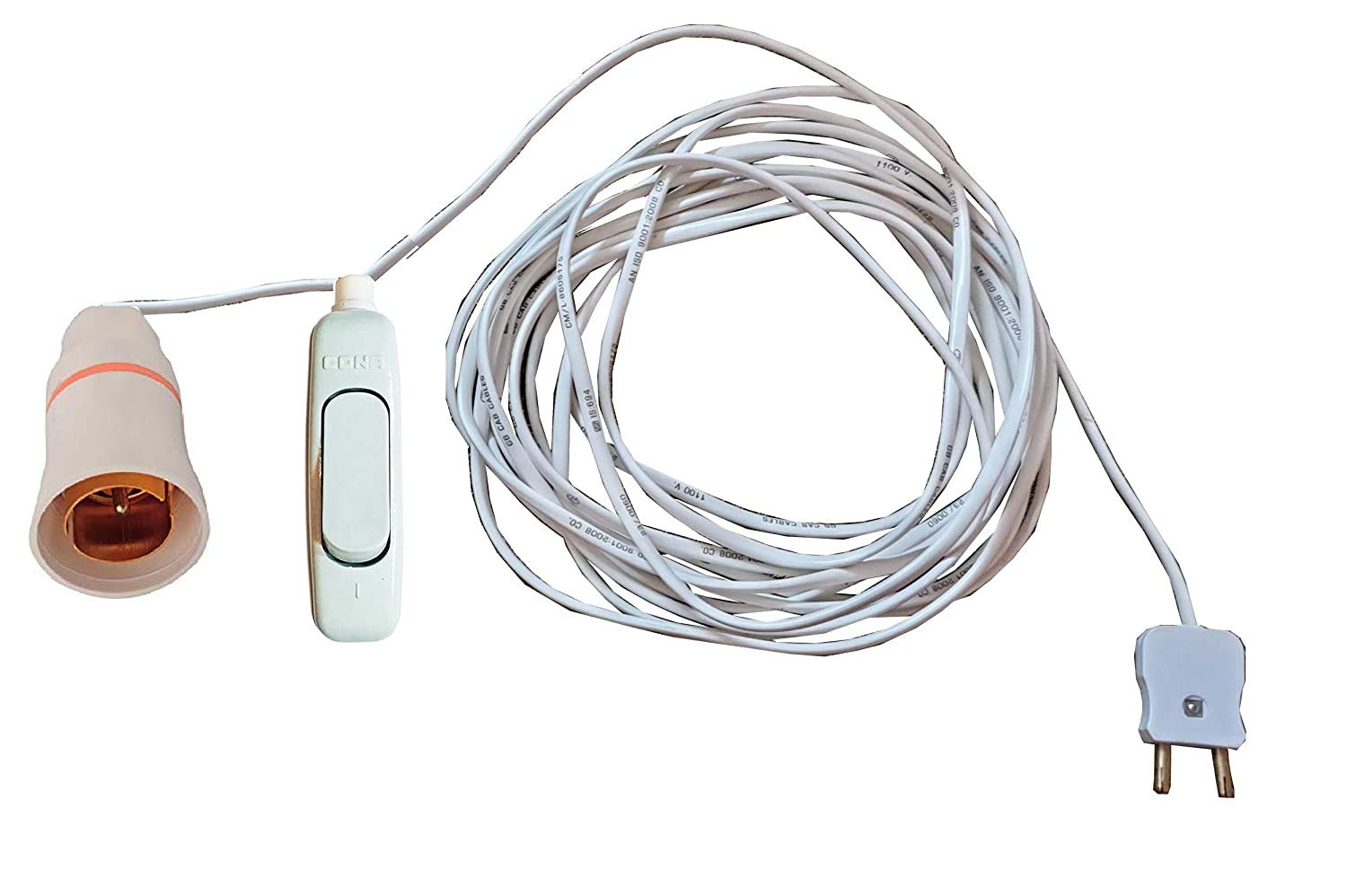 advancedestore Bulb Holder with Flexible decent Wire and 2 Pin Plug