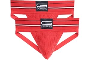 GOLBERG G Men’s Athletic Supporters (2 Pack) - Jock Strap Underwear - Extra Strength Elastic