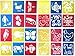 24 Pcs Drawing Painting Stencil Templates Set for Kids Crafts Creation, Graphics and Animal Education, Different Animal Patterns, Washable Plastic