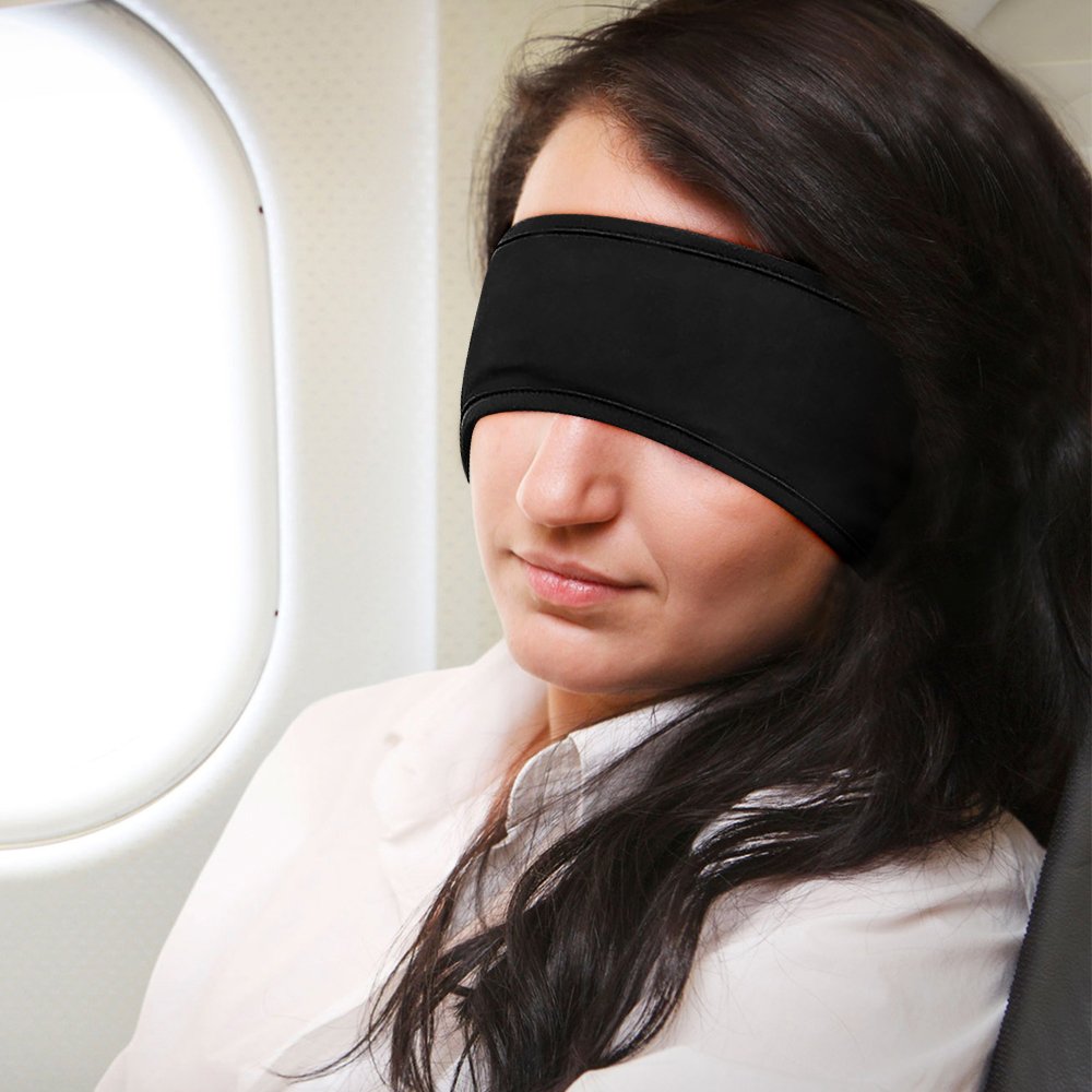 Sleep Mask Headphones, Ultra Thin Speakers, Muffler Noise Reduction Anti-Snoring Sleeping Headphones Multipurpose for Eye Masks and Headbands (black)