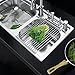 Roll-up Over the Sink Dish Drying Rack Multi-purpose Stainless steel Kitchen Drainer