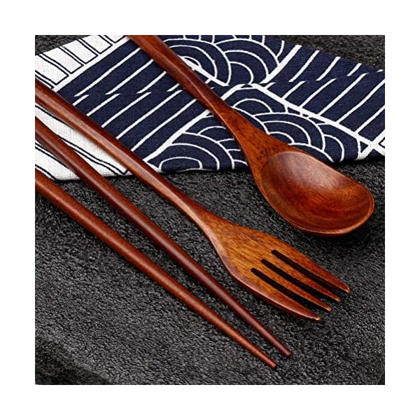 nuoshen-Wooden-Tableware3PCS-Japanese-Style-Wooden-Cutlery-Set-in-an-Oriental-Style-Pouch-with-1-x-Spoon-1-x-Fork-1-x-Chopsticks-with-Pouch-Sushi-Dinnerware-Tableware-for-Family-Travel nuoshen Wooden Tableware ,3PCS Japanese Style Wooden Cutlery Set in an Oriental Style Pouch with 1 x Spoon, 1 x Fork, 1…