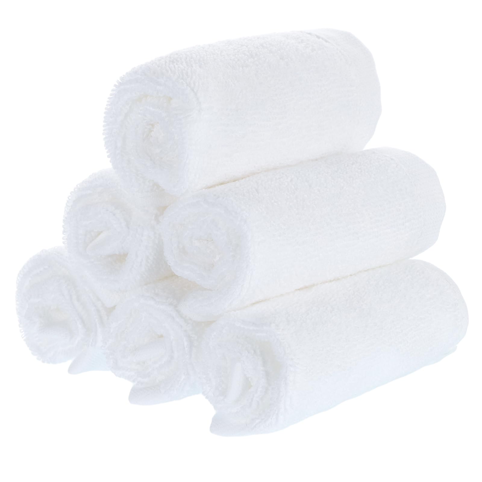 6 Pack Flannel Face Cloths, 20x20cm Face Flannels Cotton Face Cloth Facial Cleaning Cloth Washcloth Face Removing Towel Makeup Remover Wipes Muslin Cloths for Beauty Routine