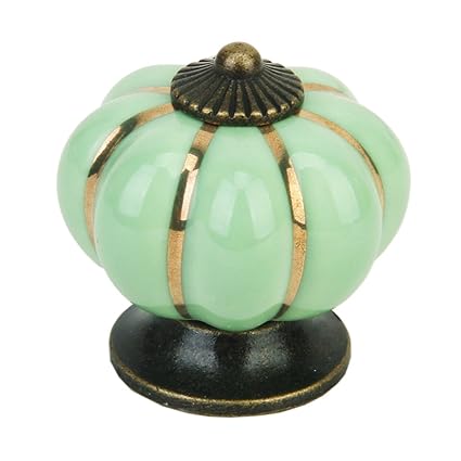 AmWISH Cute Pumpkin Drawer Cabinet Bin Dresser Cupboard Pull Knob Handle with Screw Green